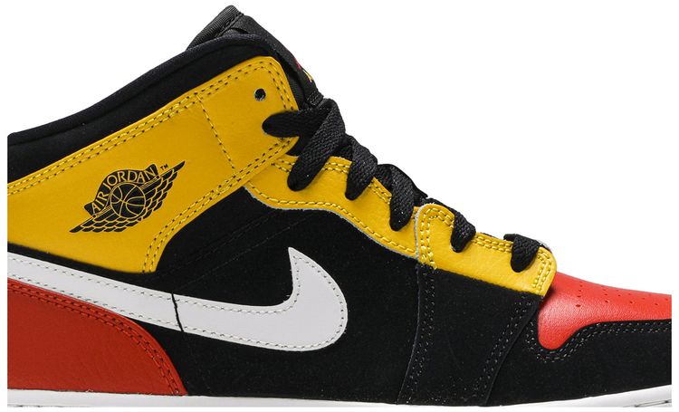 Nike Air Jordan 1 Mid SE GS Amarillo Team Orange