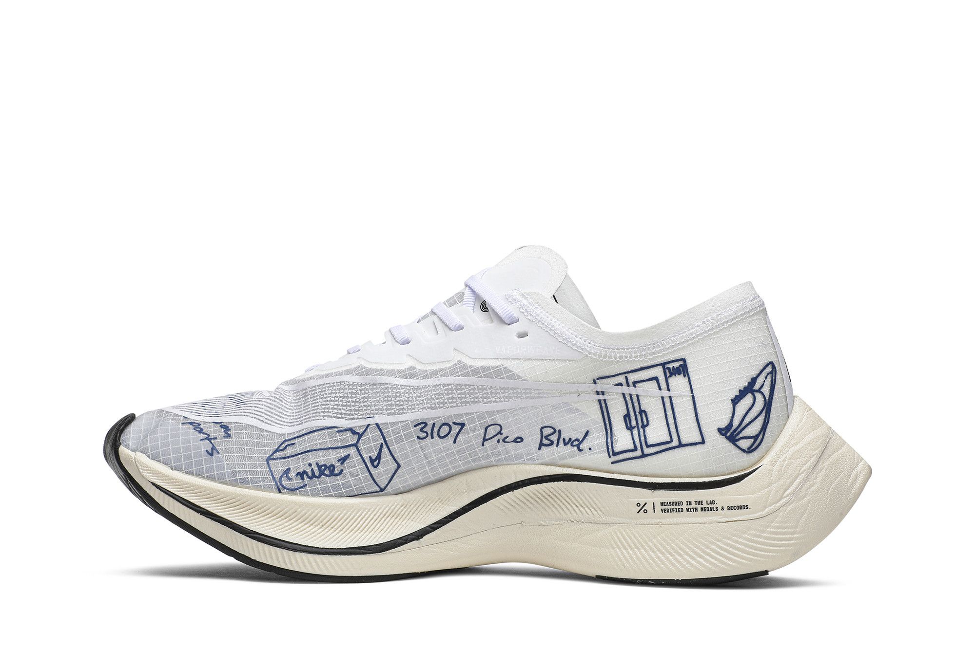スニーカー Nike ZoomX Vaporfly Next% Blue Ribbon Sports White Nike ZoomX Vaporfly Next% Blue Ribbon Sports White Men's