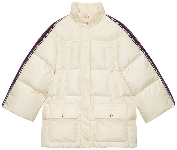 Gucci Nylon Jacket With Web White
