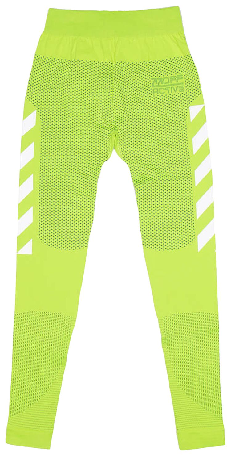 Off White Seamless Running Tights Yellow