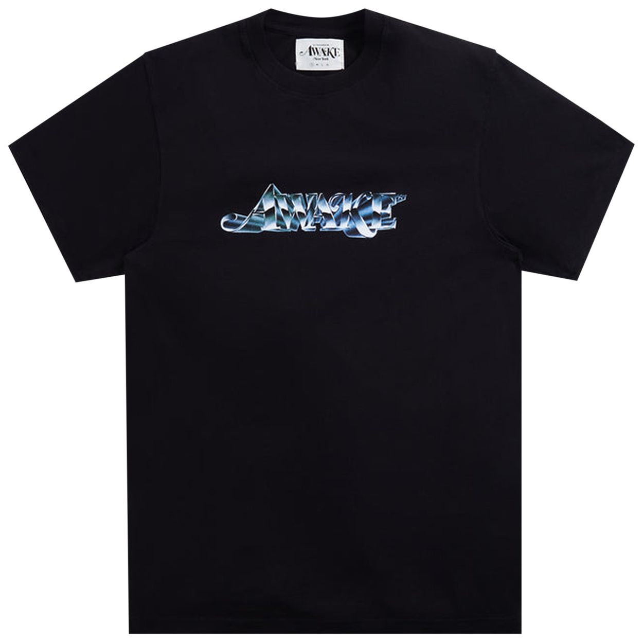 Awake NY Chrome Logo Tee 'Black' GOAT
