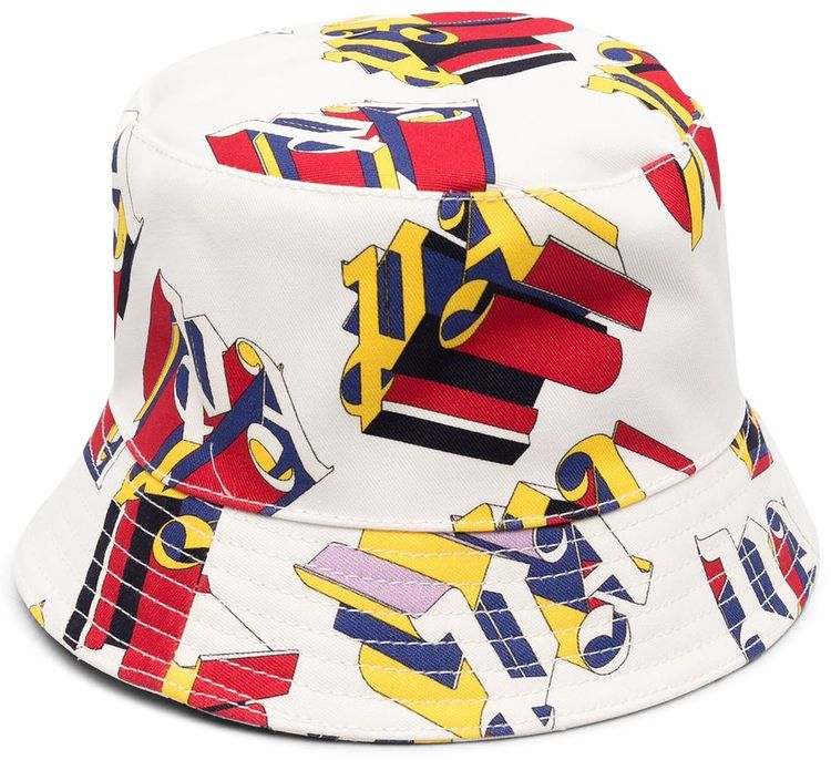 Palm Angels 3D Logo Bucket Hat BlackRed