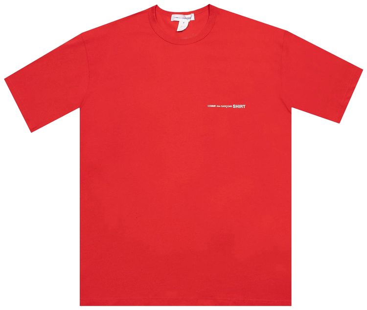 Comme des Garcons SHIRT Oversized Logo Tee Red