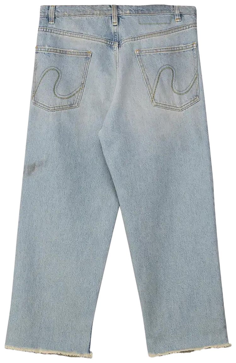 ERL Woven Cropped Jeans Light Blue