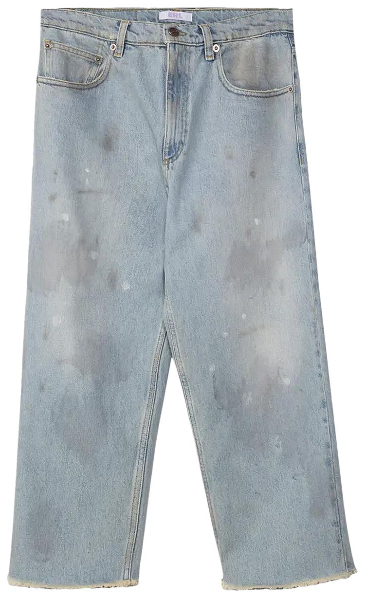 ERL Woven Cropped Jeans Light Blue