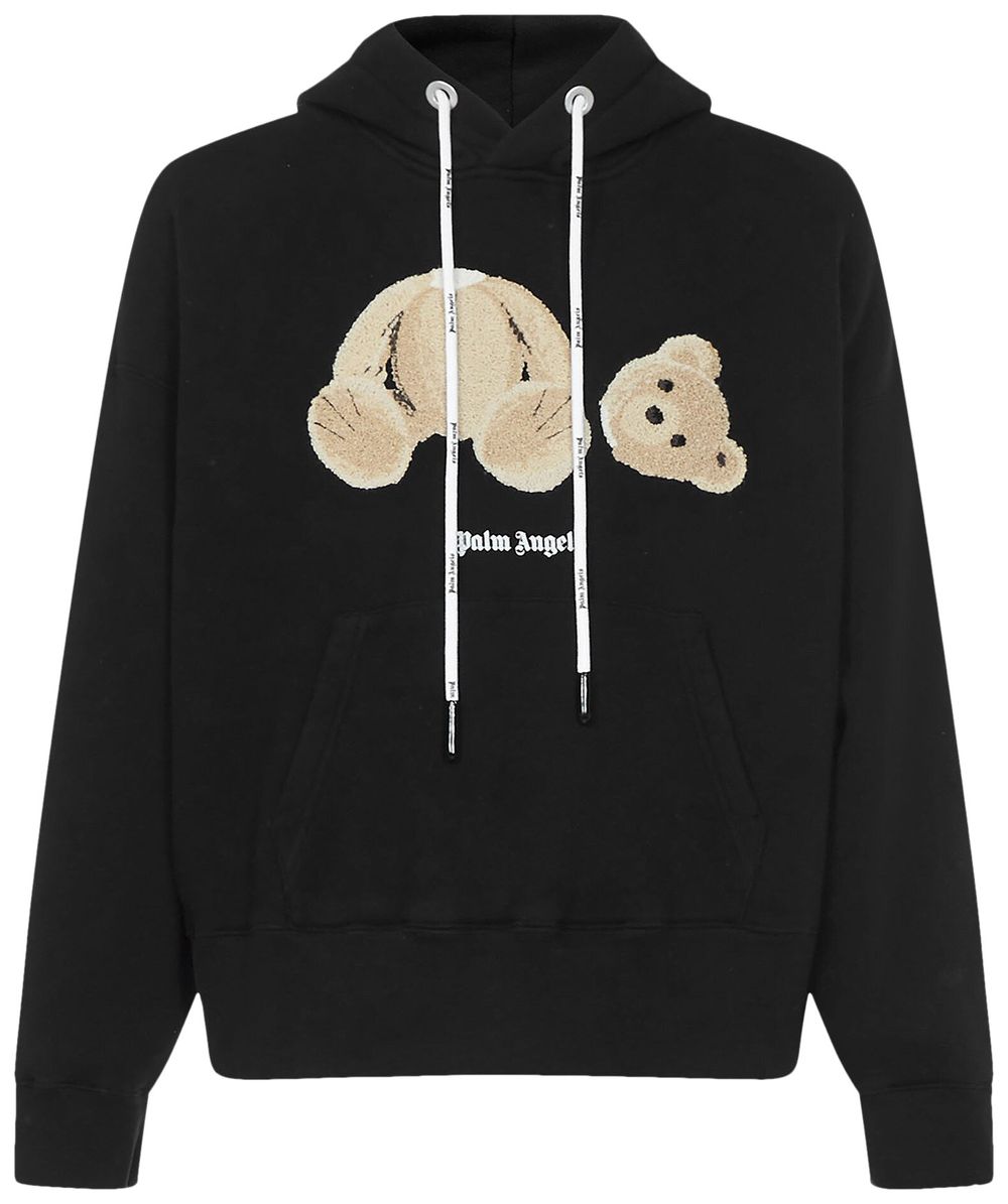 Palm angels black bear hoodie clearance
