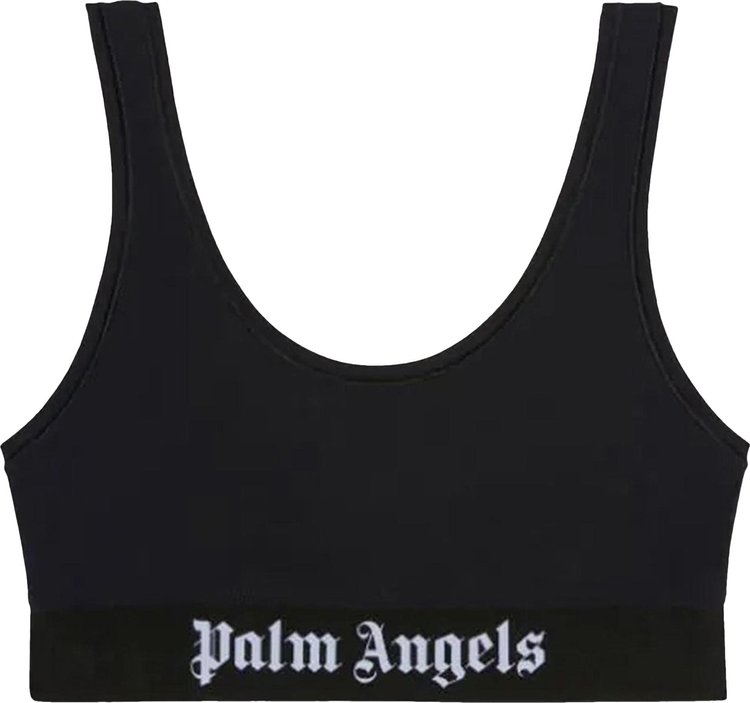 Buy Palm Angels Classic Logo Sport Bra 'Black/White' - PWVO010C99FAB0011001