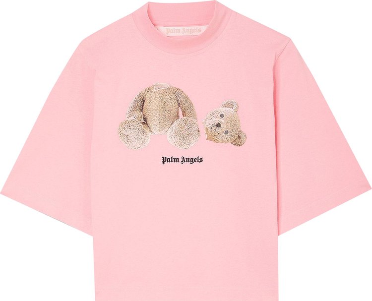 Palm Angels Palm Angels Bear Cropped Tee 'Almond Blossom/Brown'