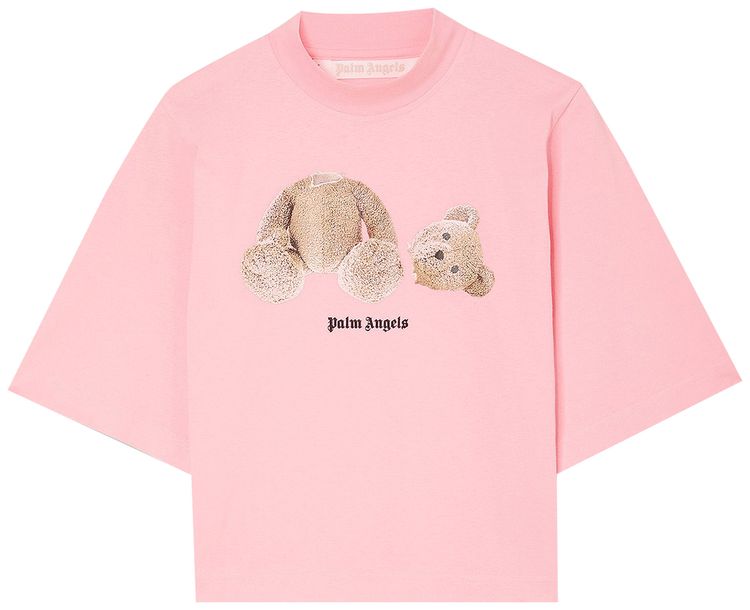 Palm Angels Palm Angels Bear Cropped Tee Almond BlossomBrown