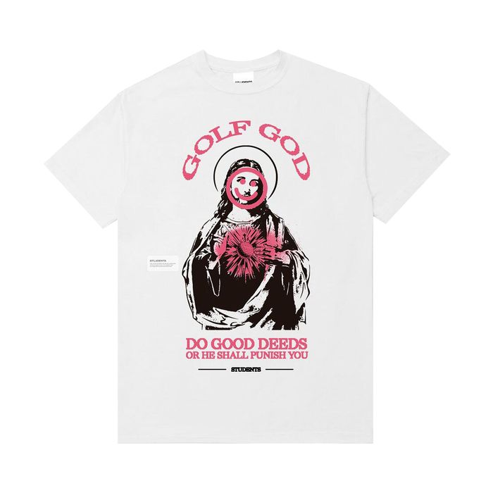 Buy Students Golf God Tee 'White' SG2101026 WHIT GOAT