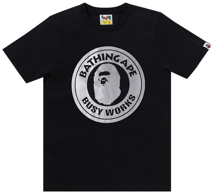 BAPE Hologram Busy Works Tee Black