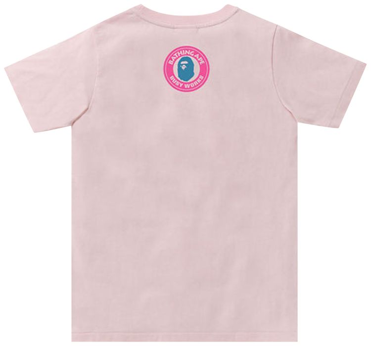 BAPE A Bathing Ape Letter Tee Pink
