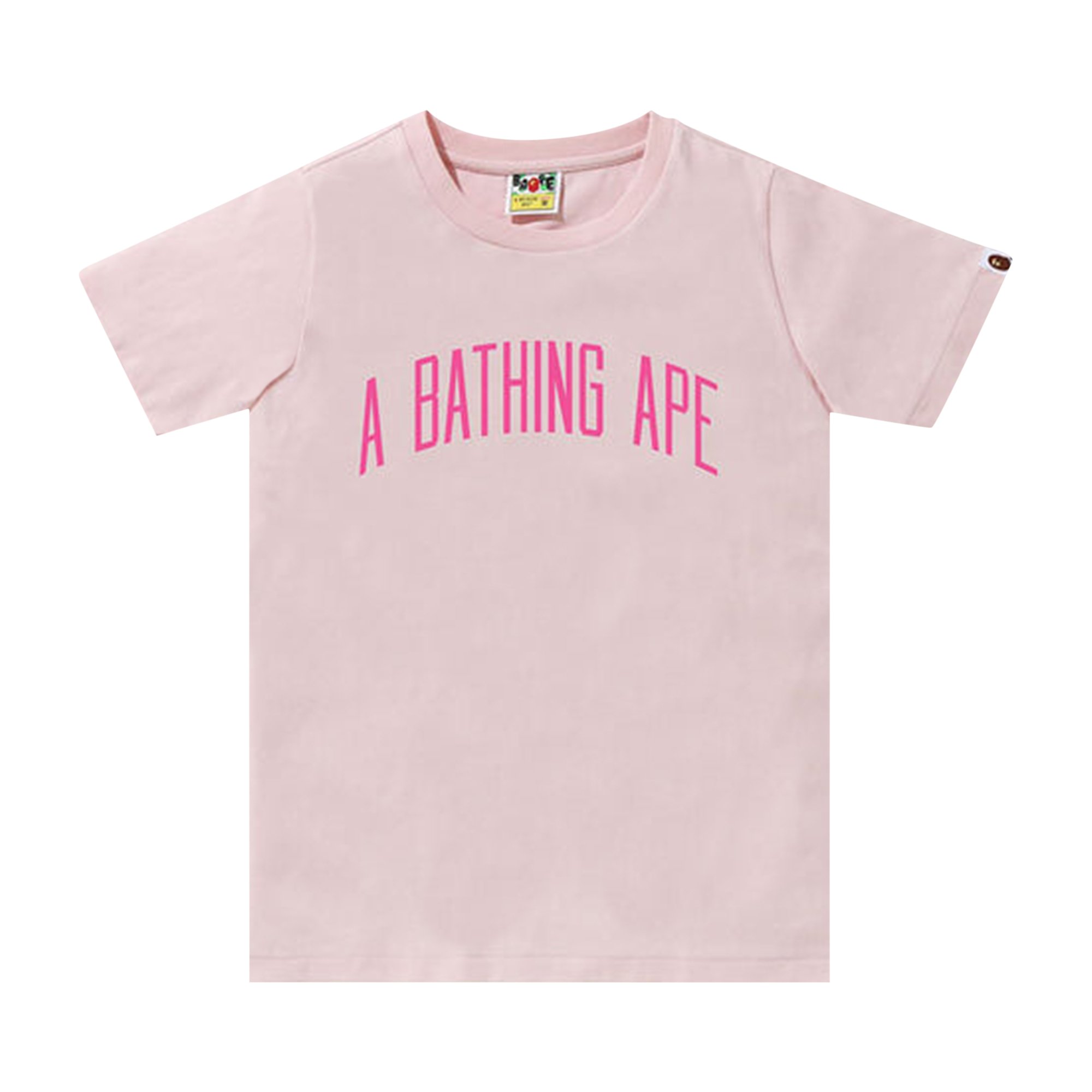 Buy BAPE A Bathing Ape Letter Tee 'Pink' - 1I30 210 027 PINK | GOAT