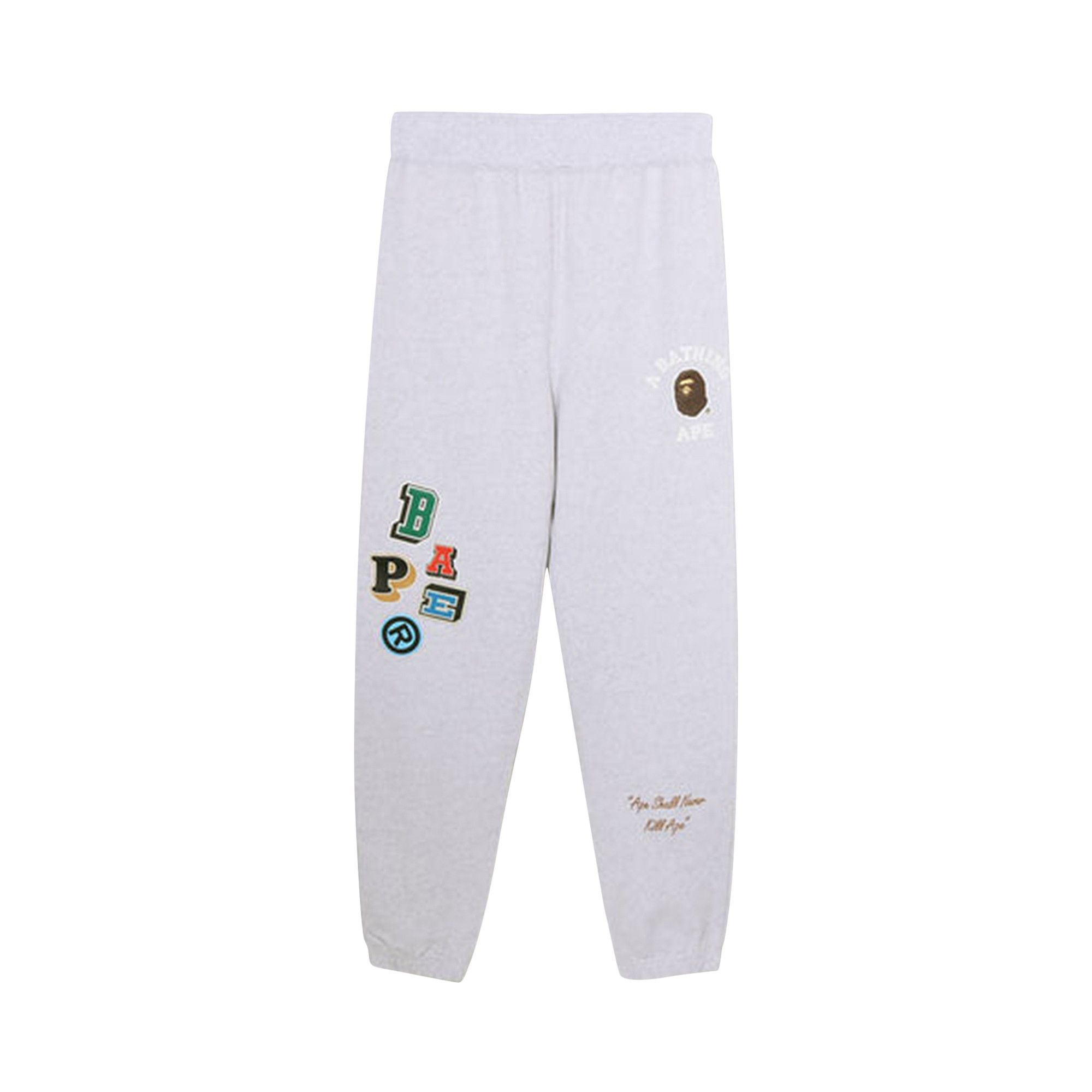 Buy BAPE Multi Fonts Sweat Pants Grey 1I30 152 001 GREY GOAT