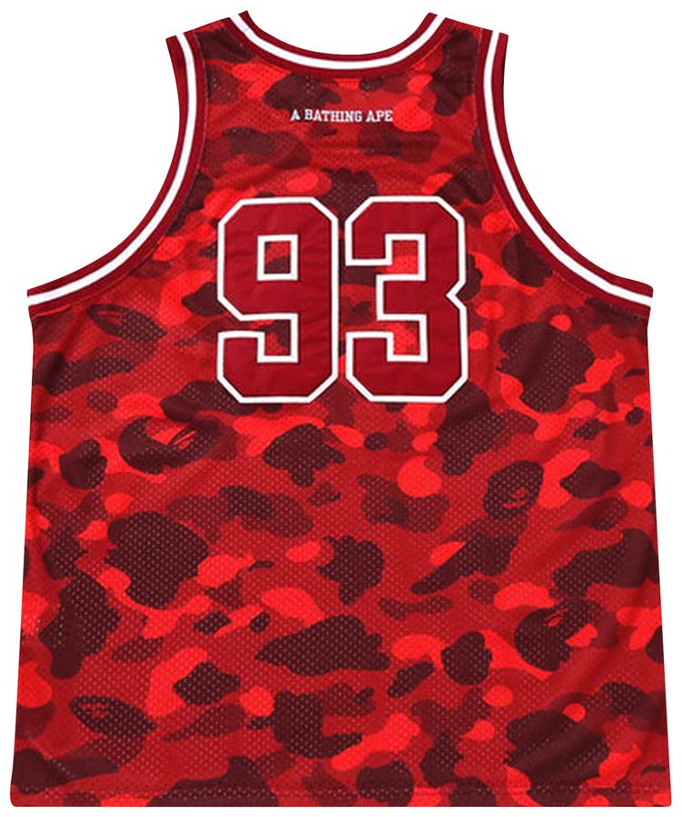 BAPE Color Camo Basketball Tank Top Red