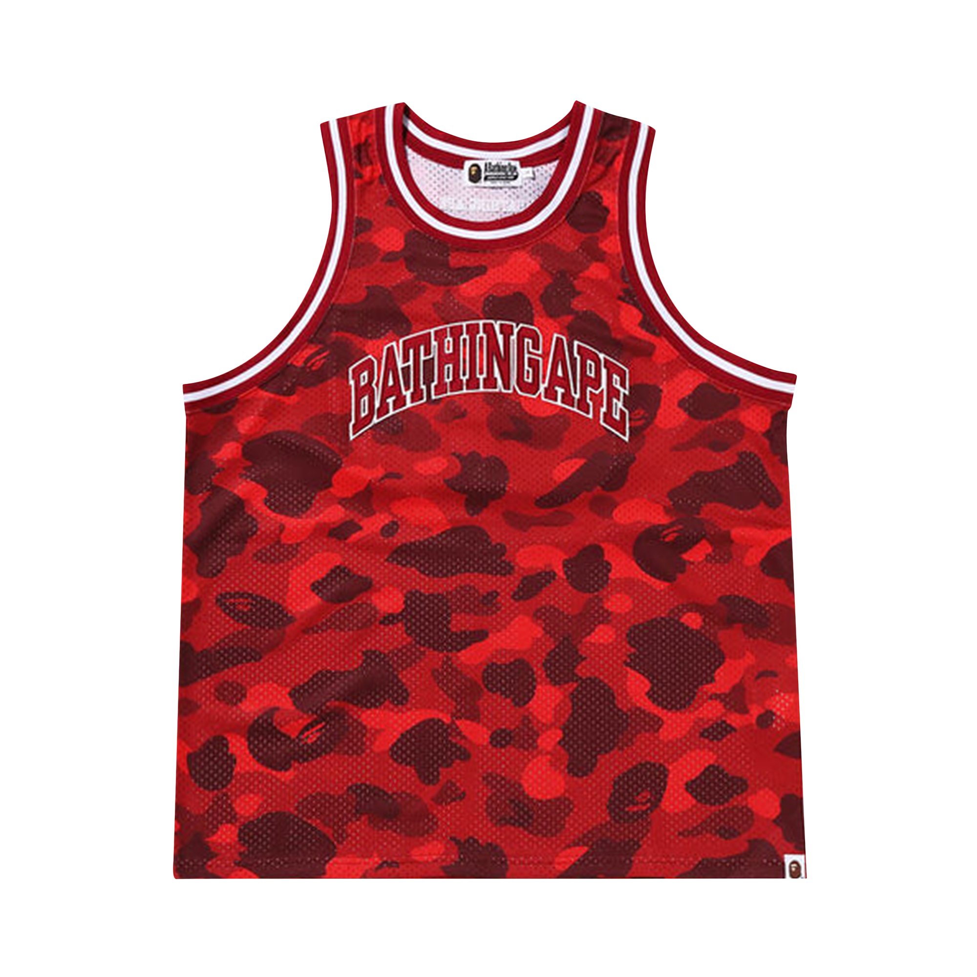 Buy BAPE Color Camo Basketball Tank Top 'Red' - 1I30 108 019 RED | GOAT