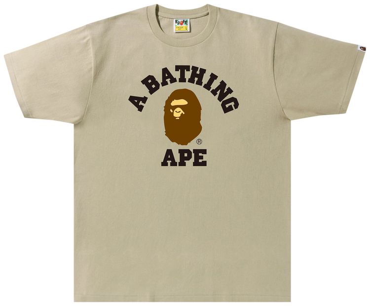 BAPE College Tee Beige