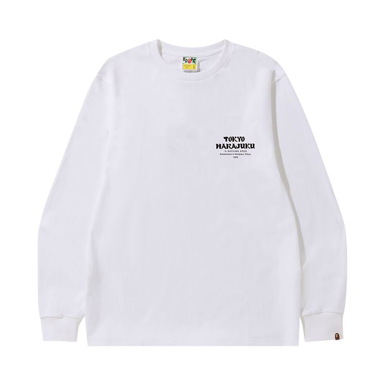 BAPE Japan Culture Daruma Long Sleeve Tee White