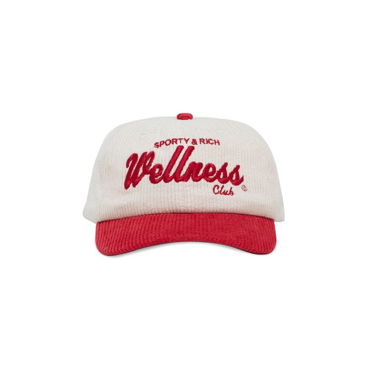 Sporty  Rich Wellness Club Hat WhiteRed