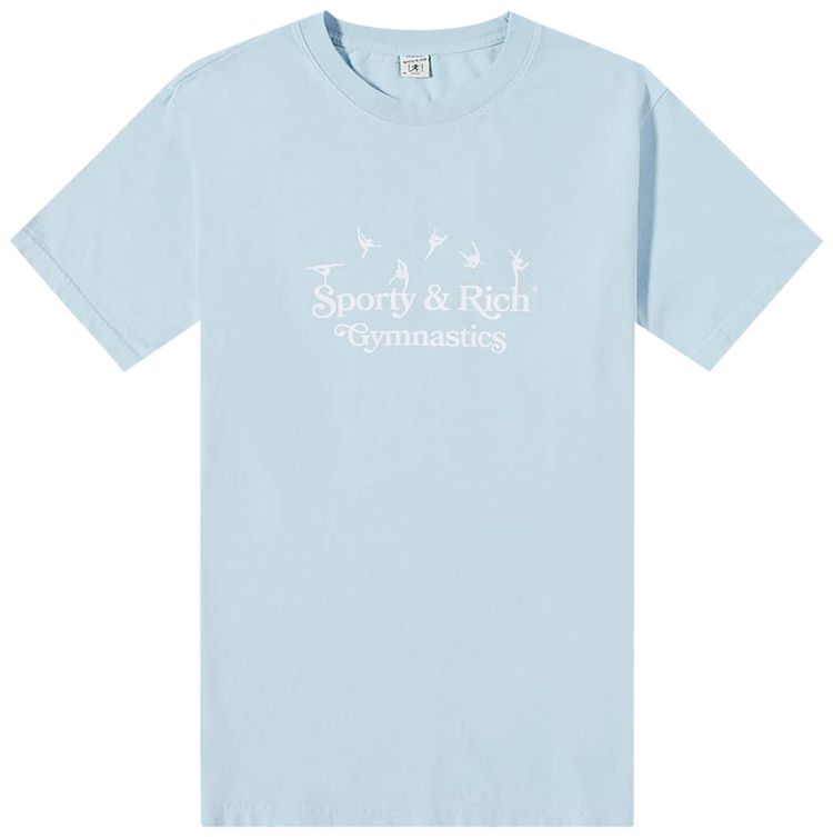 Sporty  Rich Gymnastics T Shirt WhiteBlue