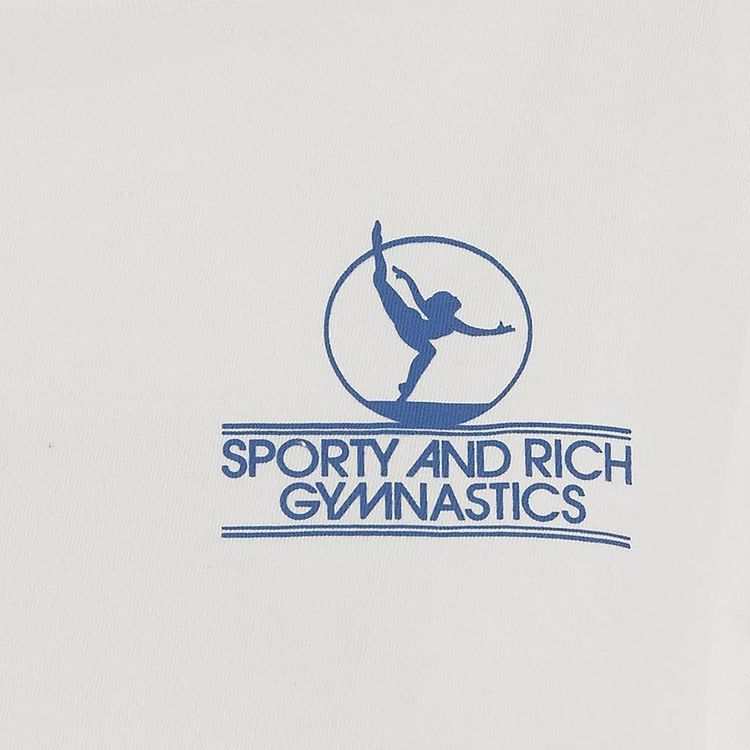 Sporty  Rich Gymnastics T Shirt WhiteBlue