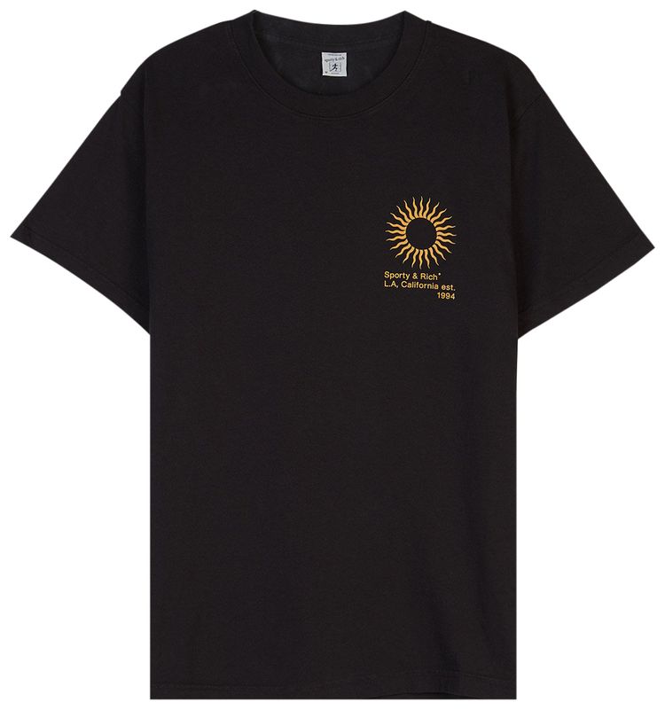 Sporty  Rich Sunny T Shirt BlackGold