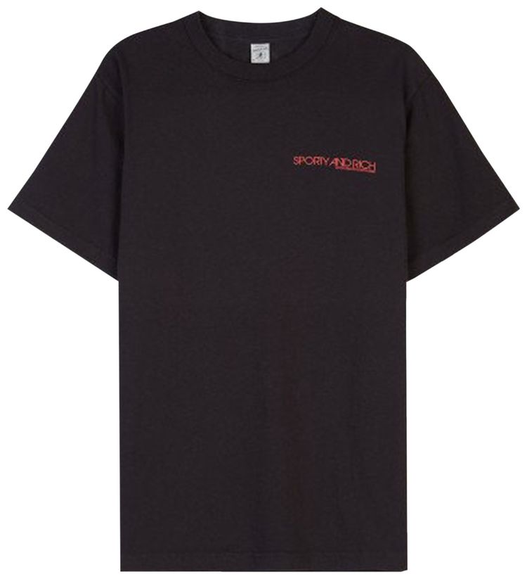 Sporty  Rich Disco T Shirt Faded BlackRed
