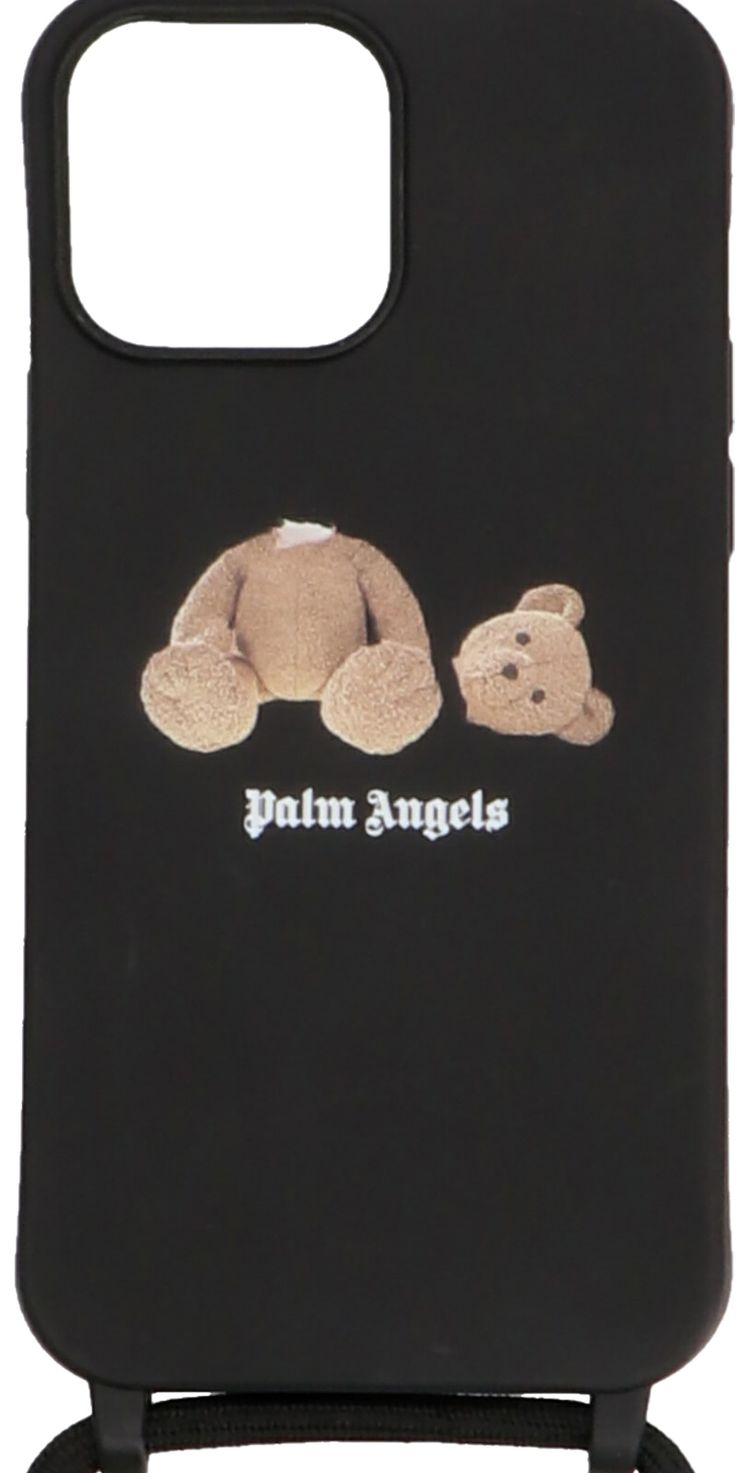 Palm Angels Bear Printed iPhone 13 Pro Max Case BlackBrown