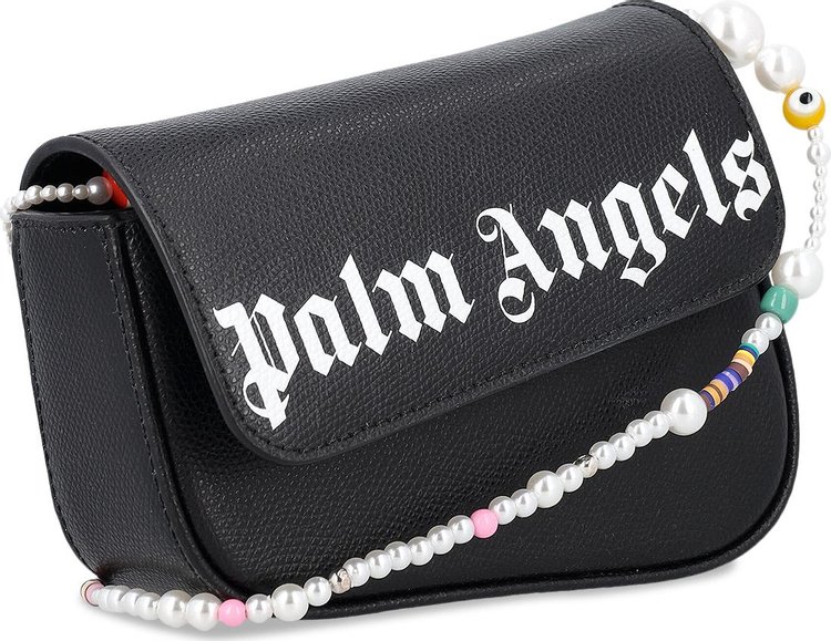 Palm Angels Crash Beaded Crossbody Bag BlackWhite