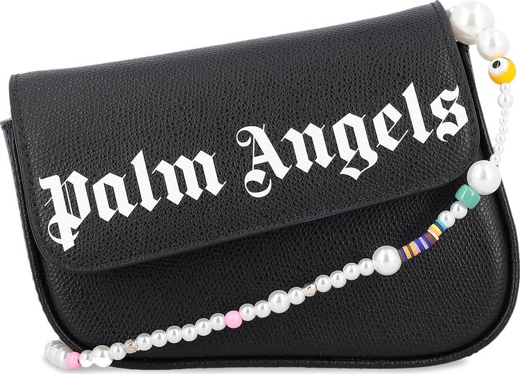 Palm Angels Crash Beaded Crossbody Bag 'Black/White'