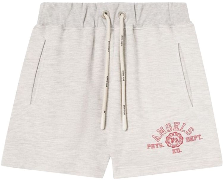 Palm Angels College Sweatshorts Melange GreyRed