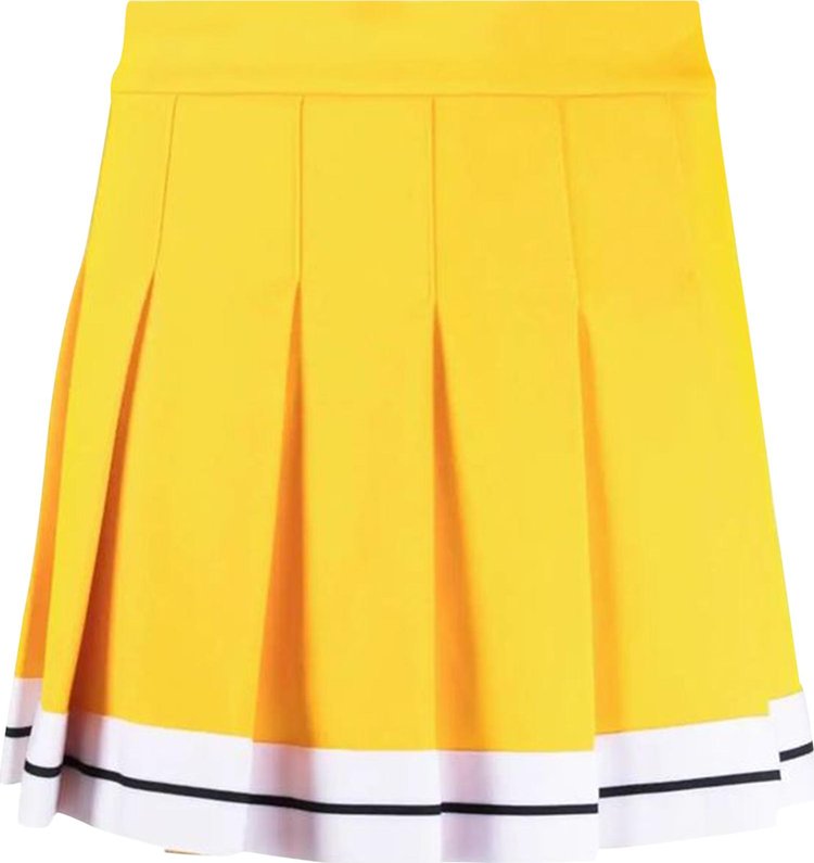 Palm Angels Track Pleated Skirt 'Ochre Yellow'