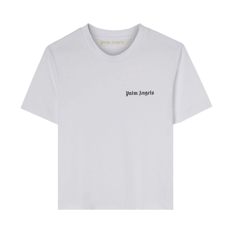 Palm Angels Classic Logo Fitted T Shirt WhiteBlack