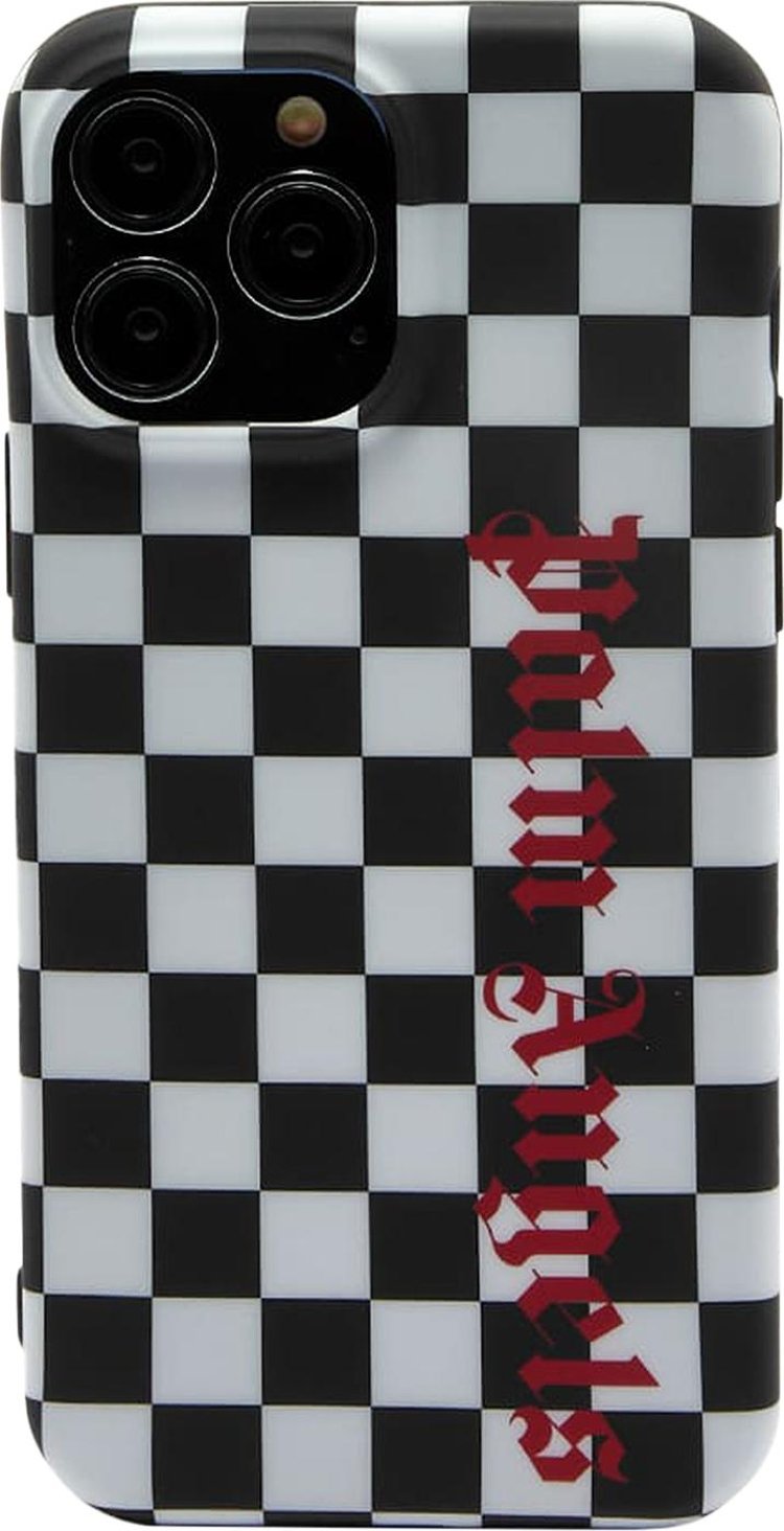 Palm Angels Damier Printed iPhone 12 Pro Max Case 'Black/Red'