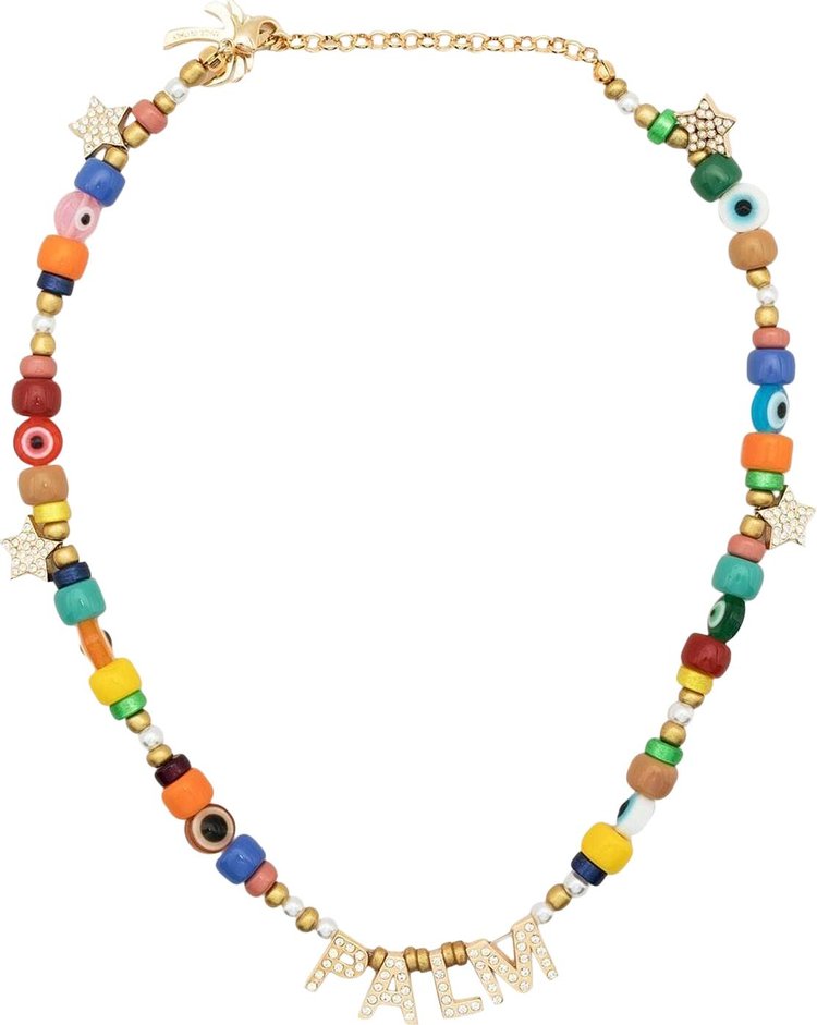 Palm Angels Palm Beads Necklace 'Gold/Multi'