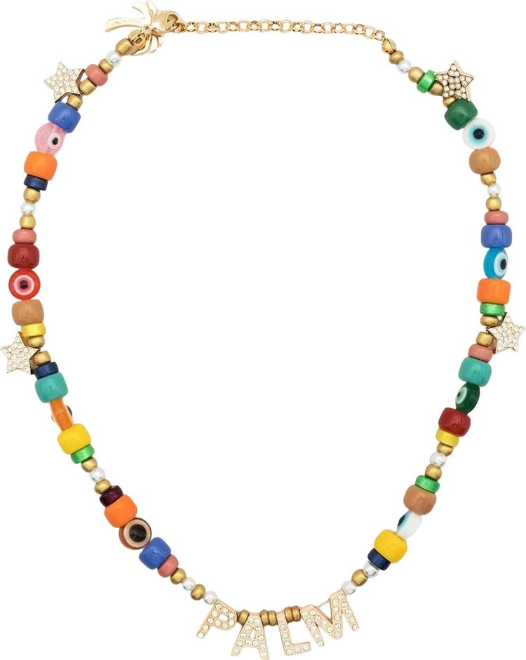 Palm Angels Palm Beads Necklace GoldMulti