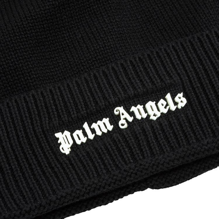 Palm Angels Classic Logo Beanie BlackWhite