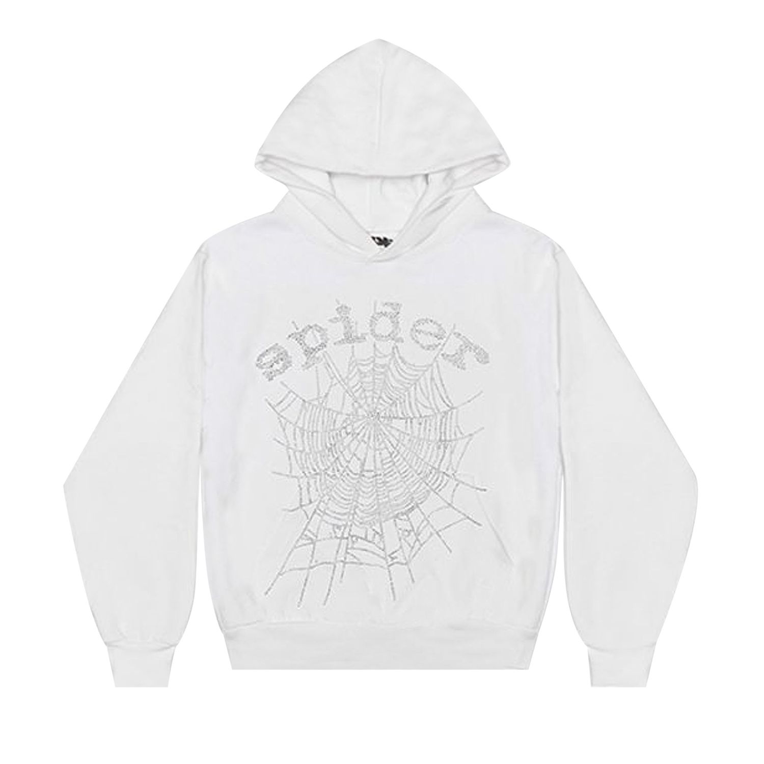 Buy Sp5der OG Rhinestone Hoodie 'White' 2406 1SS220106OGRS WHIT GOAT