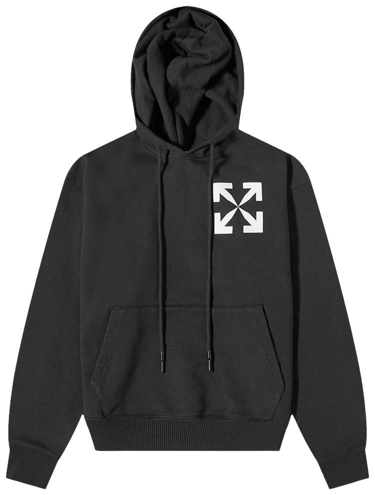 Buy OffWhite Arrows Print Hoodie 'Black' OMBB037C99FLE0021001 GOAT