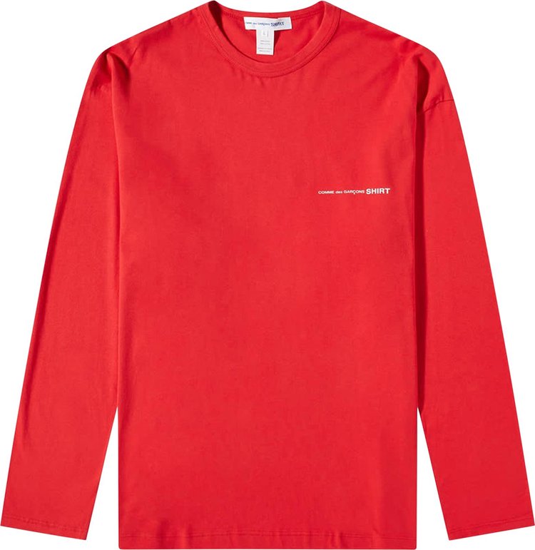 Comme des Garçons SHIRT Logo Long-Sleeve T-Shirt 'Red'