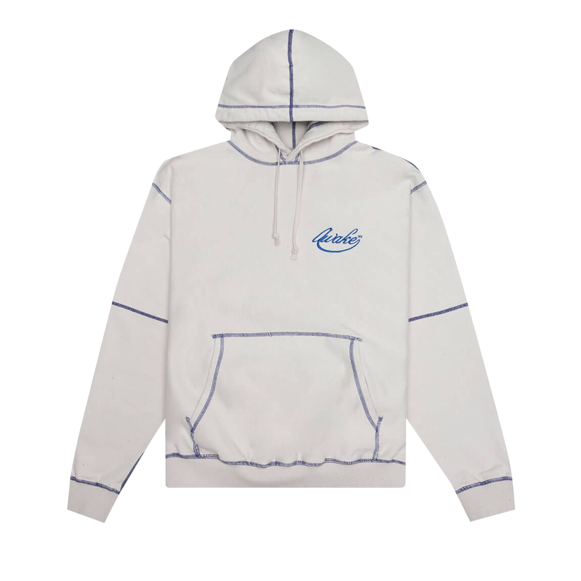 Buy Awake NY Contrast Stitch Script Logo Hoodie Cream AWK SP22