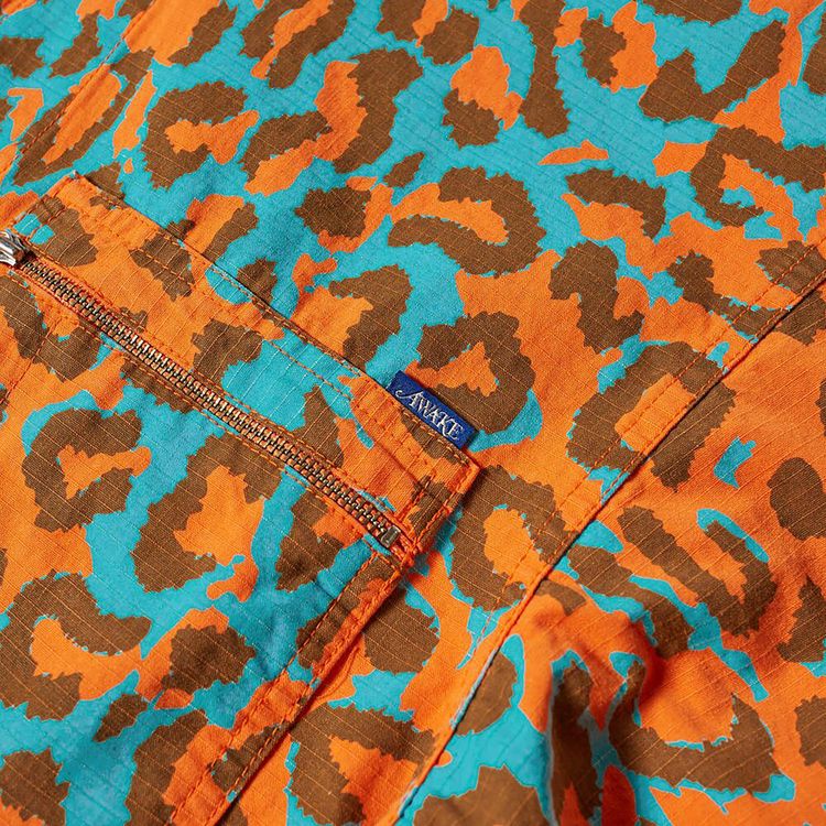 Awake NY Cargo Collard Military Jacket Leopard