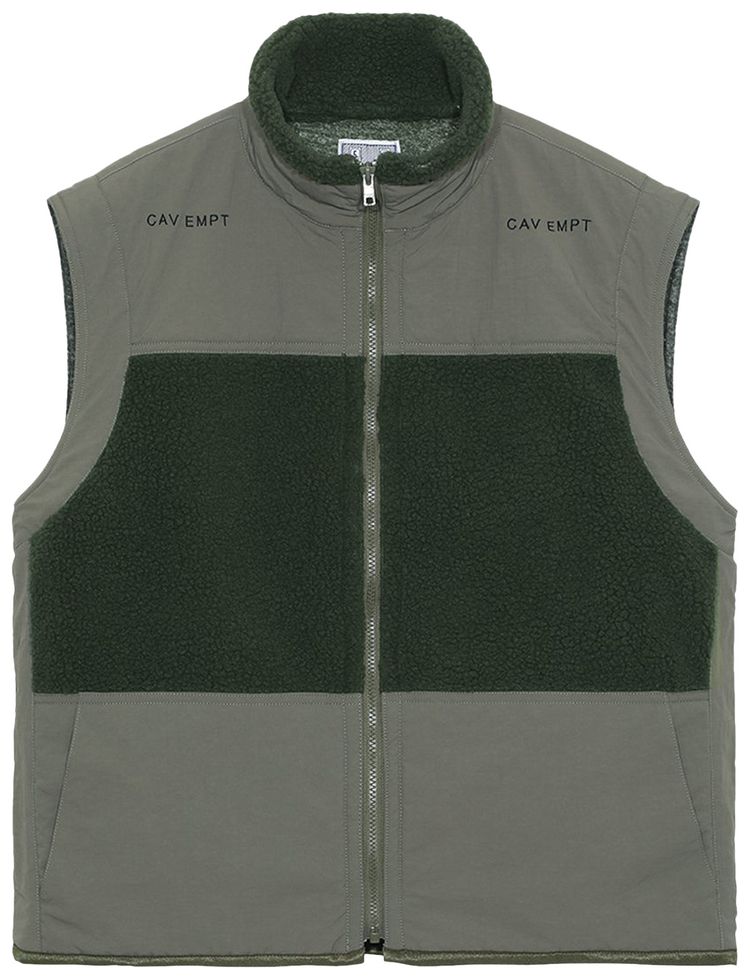 Cav Empt Boa Fleece Vest Green