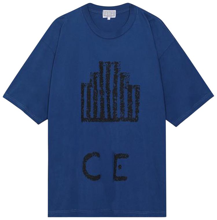 Cav Empt Overdye Stamped CE Big T Shirt Navy