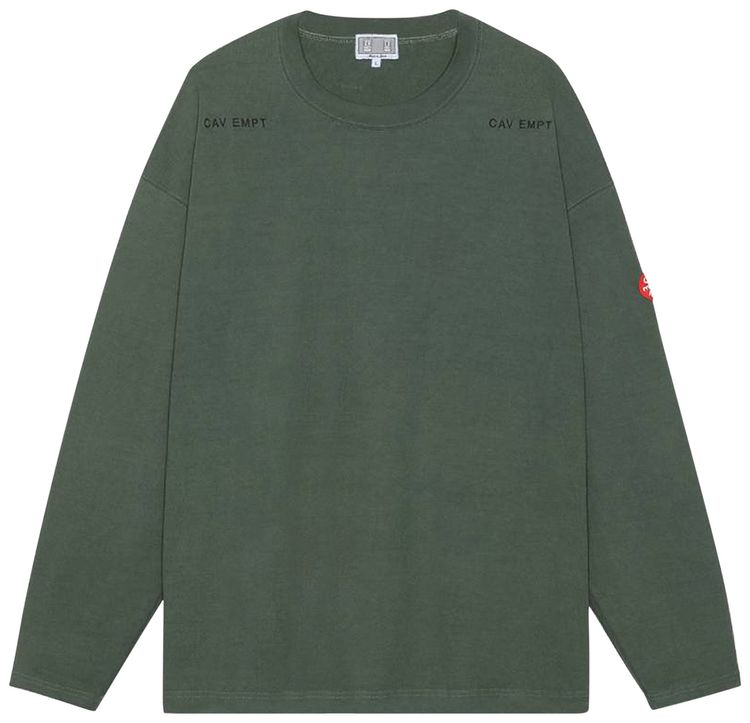 Cav Empt Overdye Ornament Heavy Long Sleeve T Shirt Green