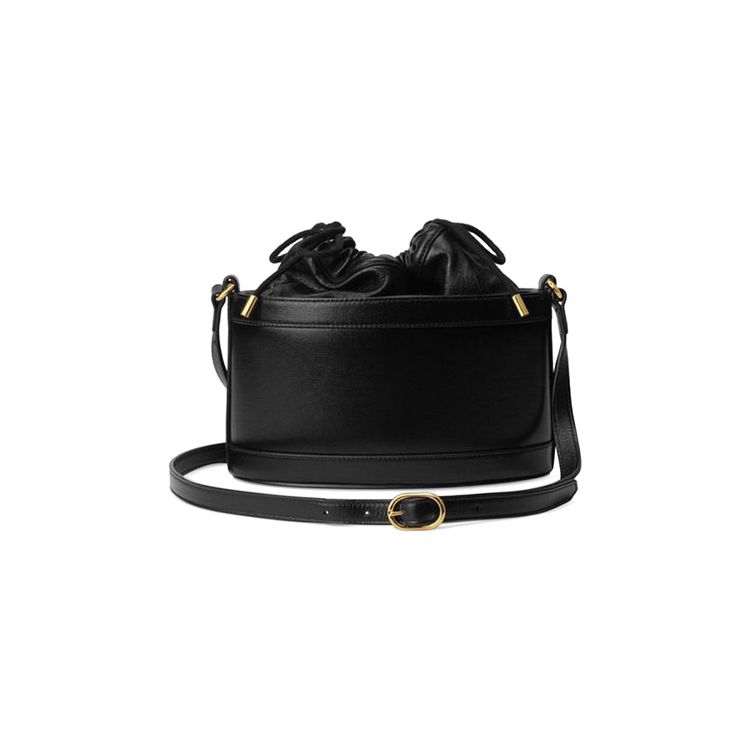 Gucci Horsebit 1955 Drawstring Bucket Bag Black