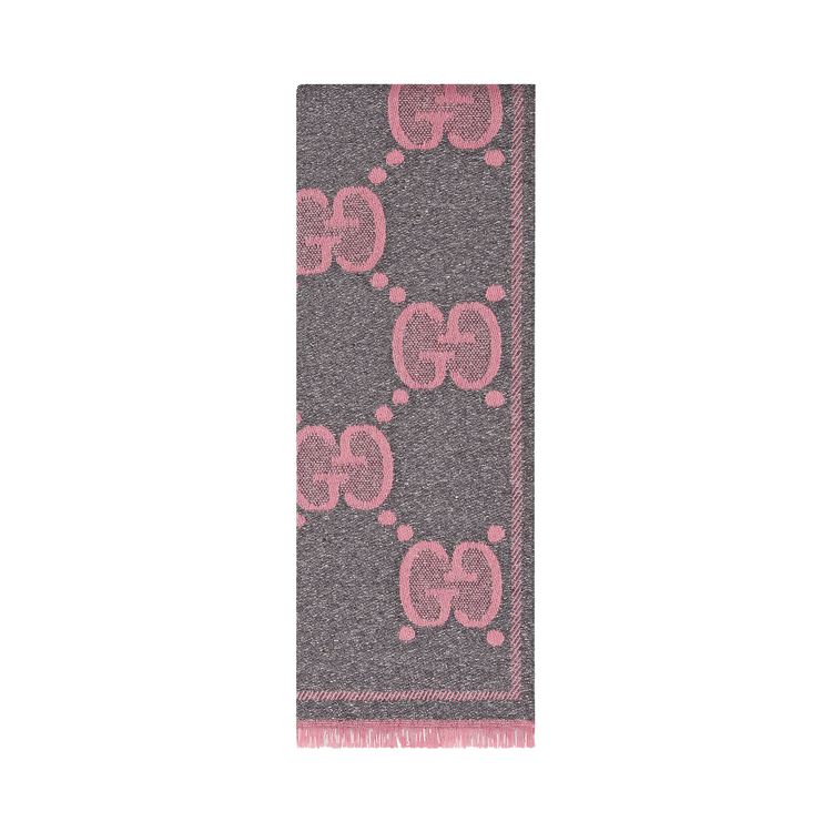 Gucci GG Wool Jacquard Scarf Black