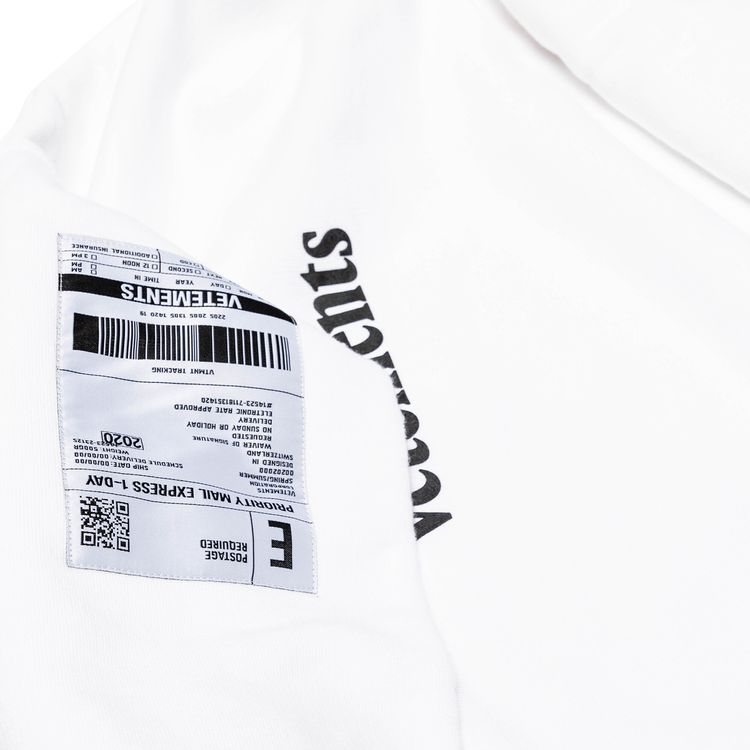 Vetements White Logo Hoodie White