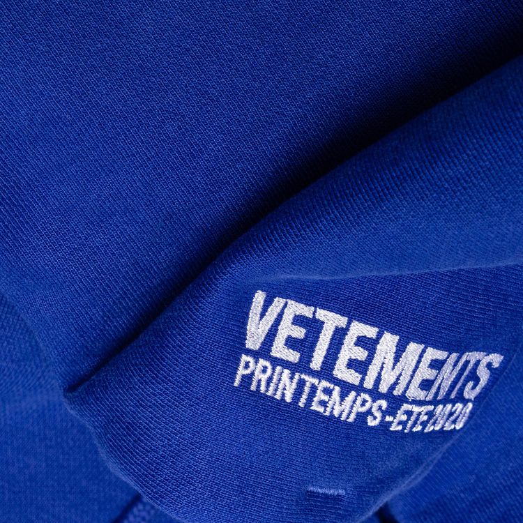 Vetements Ecstasy Oversized Hoodie Blue