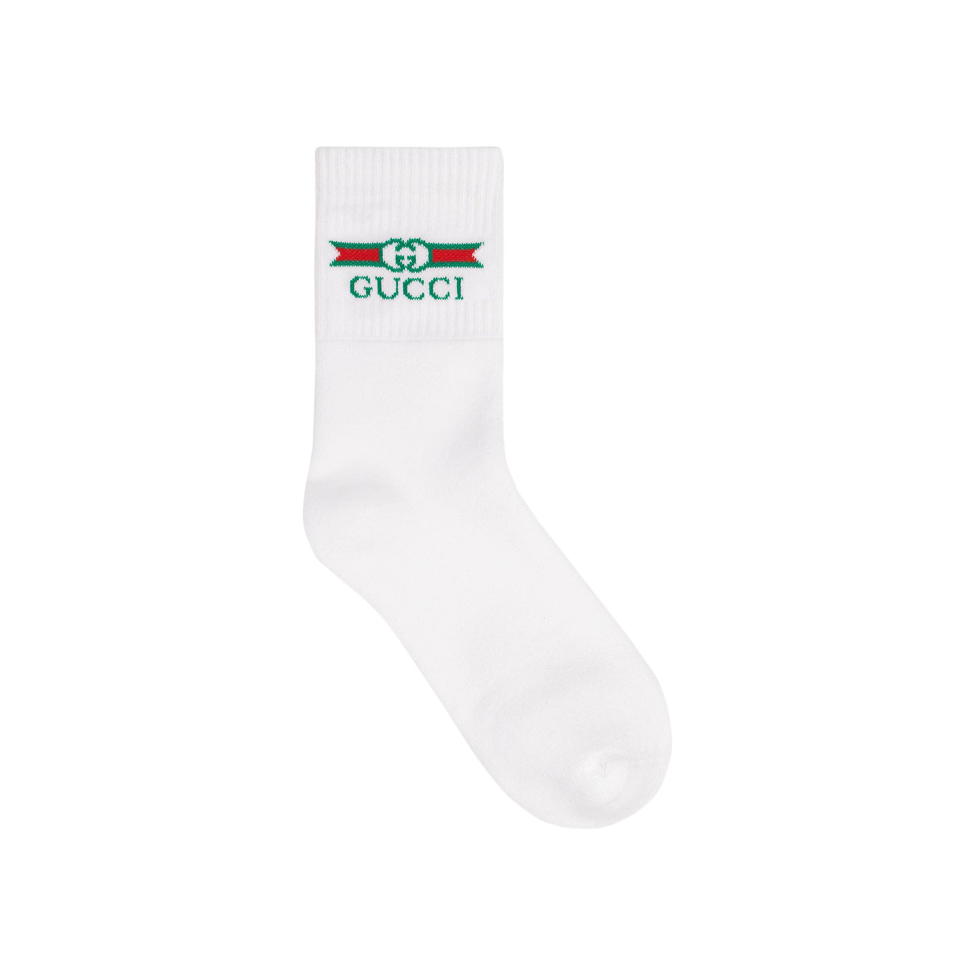 Buy Gucci Socks With Gucci Label Detail 'Ivory' - 604038 4GA25 